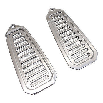 1967 1968 1969 67 68 69 CAMARO BILLET DOOR JAMB VENTS, POLISHED. MADE IN U.S.A.